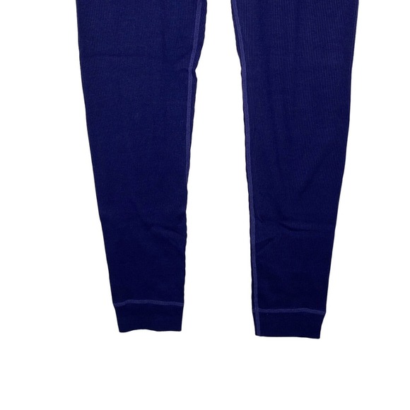 NWT Monrow Womens Ribbed Cuff Sweatpants Size Medium Lounge Wear Blue Drawstring - Picture 5 of 10